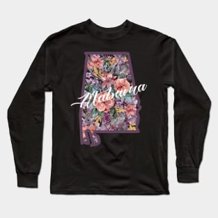 Alabama Floral State Long Sleeve T-Shirt